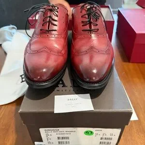 Bally | Shoes | Bally Switzerland Goodyear 5 Red Calf Washed  display picture 2